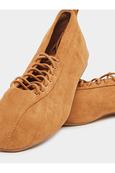 Styli Plain Lace Vamp Ballerina Shoes with Back Pull Tab