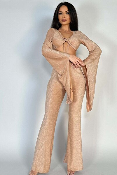 WildFashion Jumpsuit with bell sleeves and flared pants Y669-813