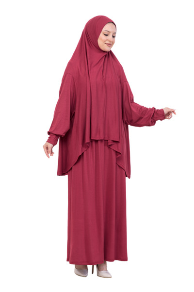 Modish Group Two Piece Prayer Dress – Long Cotton Hijab Clothing Abaya & Headscarf Set