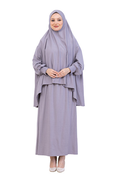 Modish Group طقم ملابس صلاة من قطعتين - عباءة طويلة من القطن مع غطاء رأس