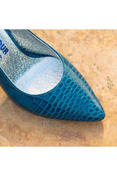 OEM Women's Shoes with Thick Heels Victoria Blue Turquoise - 35