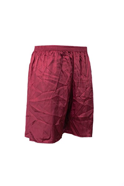 Oppland Men's Satin Fabric Shorts Solid Color Elastic Waistband No Pockets Relaxed Fit Lightweight Fabric