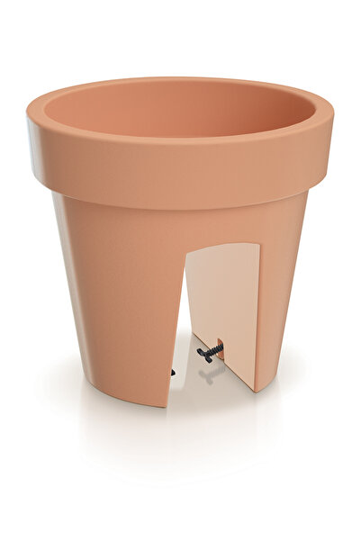 Prosperplast Lofly Railing terracotta planter, 245mmx225mm