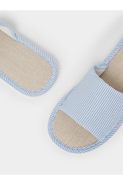 Take Two By Styli Striped Bathroom Slippers