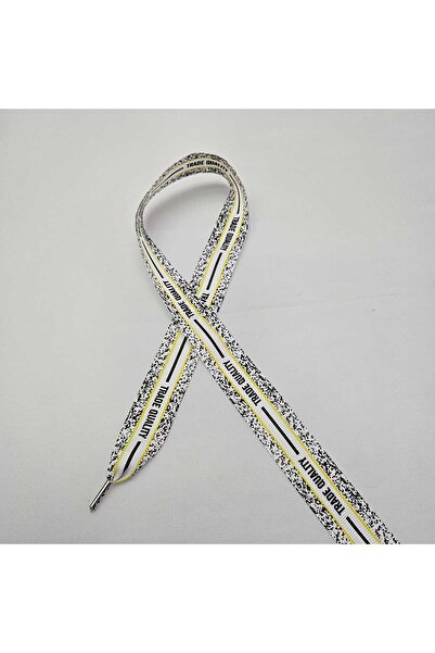 Kaf Kumaş Baskılı Sarı Şerit 2 Adet Sweatshirt-Eşofman İpi / Ayakkabı Bağcığı...