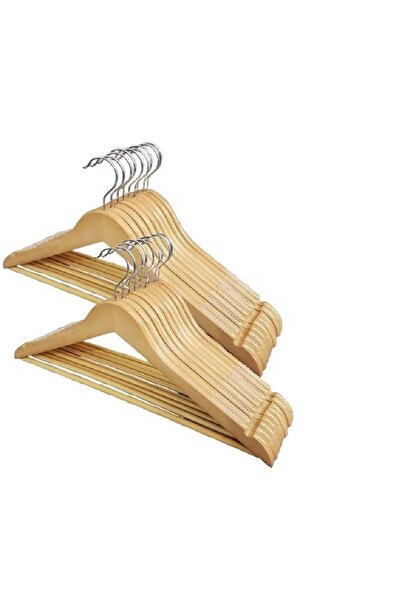 NKX مجموعة من 20 علاقة خشبية دوارة غير قابلة للانزلاق مع قبضة مطاطية