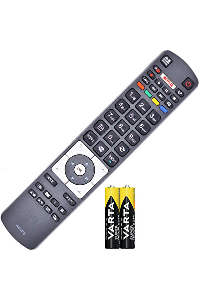 KNTECH Telecomanda RC5118 pentru NEI, Hitachi, Horizon, Finlux, Telefunken, Bush, Luxor, baterii incluse