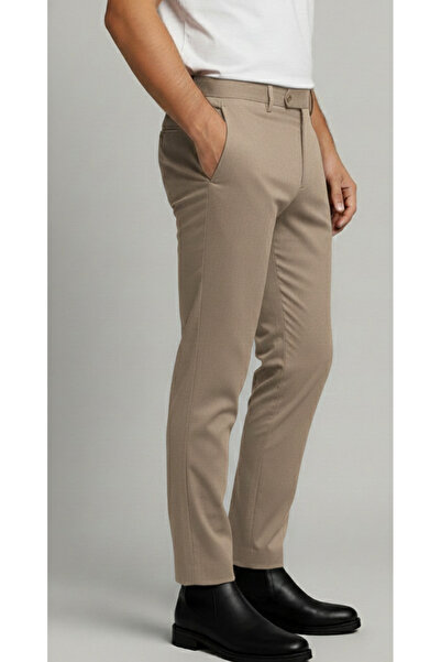 Bürke Ανδρικό υφασμάτινο παντελόνι καλής ποιότητας σε χρώμα κόκκινο