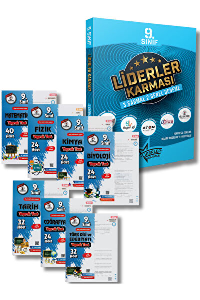 ÖZDEBİR YAYINEVİ Liderler Karması ve Özdebir Yayınevinden 9.Sınıf Tüm Dersler Yaprak Test ve Deneme Seti