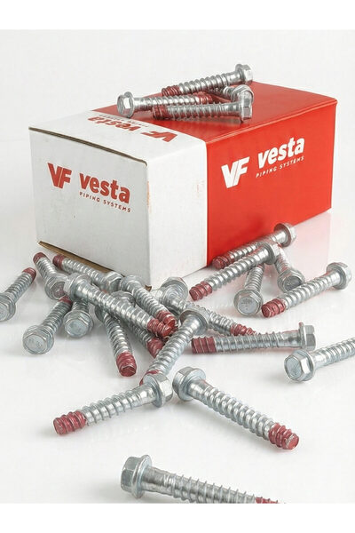VESTA VCS Beton Vidası 14x130 15'li Paket| Flanşlı Altıgen Başlı Yüksek Tutun...