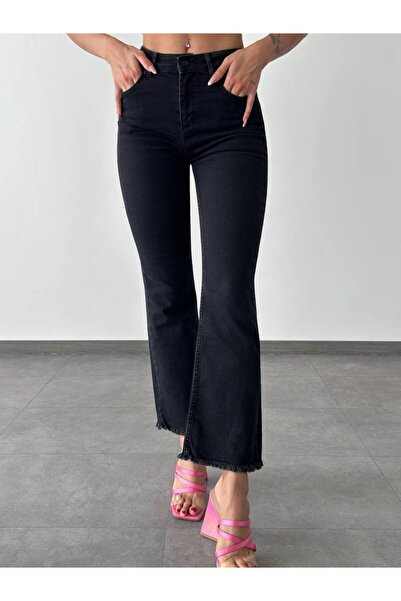LACARINO Mini Flare Pants with Tassel Detail on the Legs