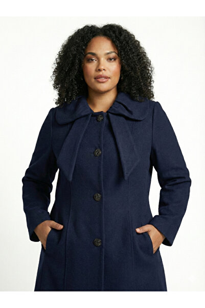 Roxxlen Palton clasic din pâslă cu buzunare de mărime mare