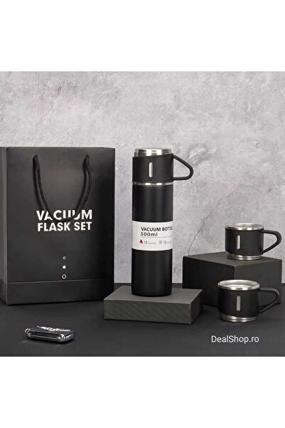 dealshopromania Termos, etanș, oțel inoxidabil, 500 ml, 1 x termos cu capac, ...