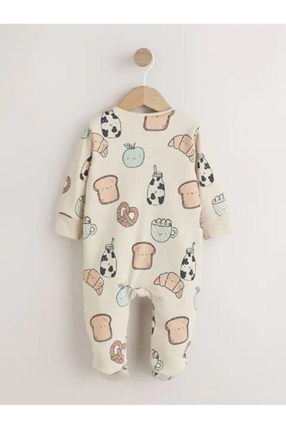 Next Baby 100% Cotton Ecru Breakfast Club 2.5 Tog Cotton Baby Sleeping Bag