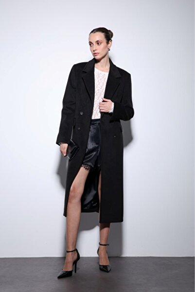 Starinci Mayo Women's Coat Classic Model with Pockets Black