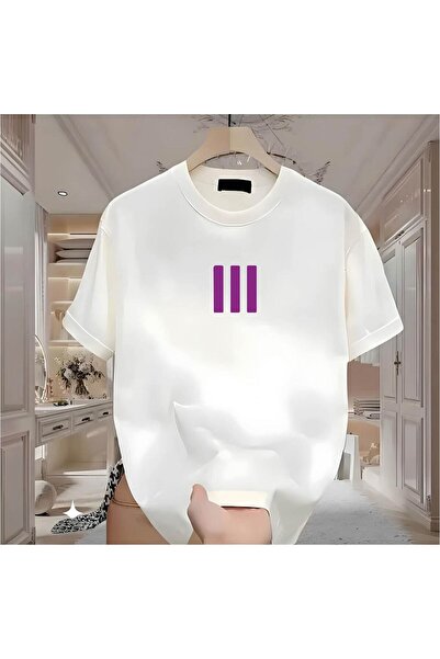 donamod 3 dungi cu imprimeu alb negru colorat bărbați tricou