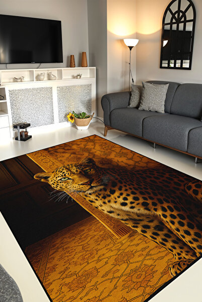 YTR HOME Dijital Baskı Yıkanabilir Kaymaz Taban Dekoratif Salon Mutfak Halısı...