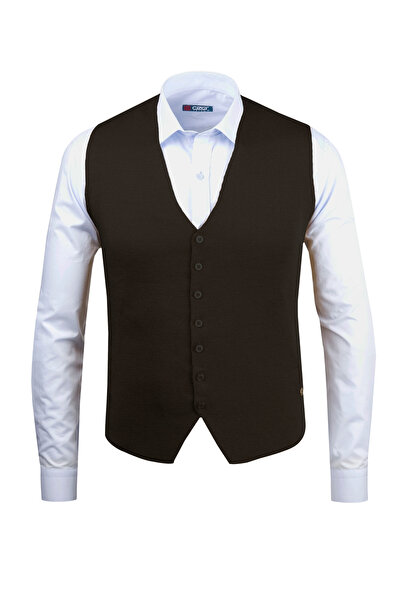 Çizgi Triko Men's Buttoned Sports / Regular Knitwear Knitted Sleeveless Vest - 4241Ls