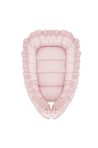 MimiNu Baby Basket, MimiNu, For Sleeping, Baby Nest 55 x 75 cm, With Ruffles, 100% Cotton Cover, Pink