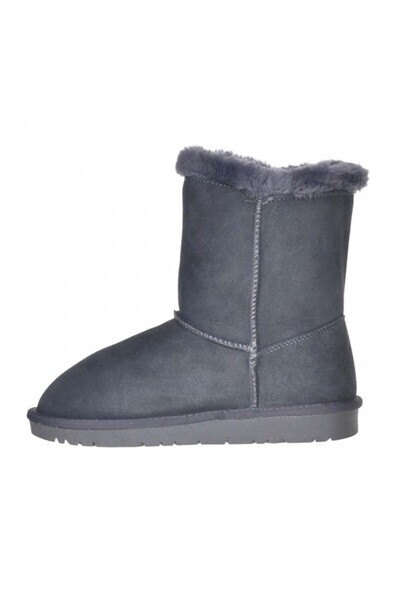 CGM Genuine leather boots with fur lining, button closure