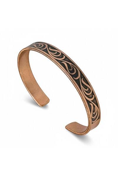 EFEMİR Laser Patterned and Ayetel Kursi Copper Bracelet-M61783