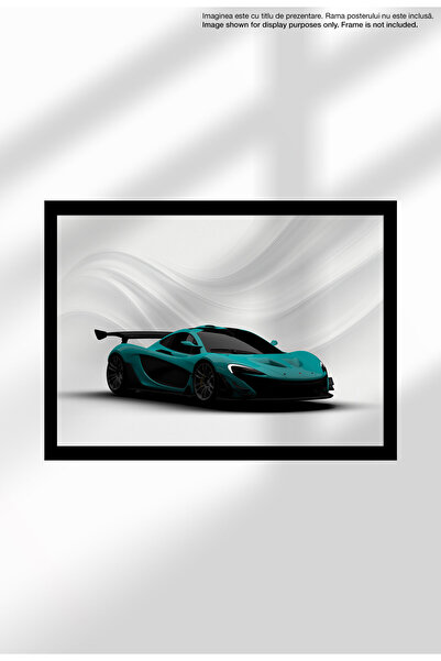 21mxm Poster Canvas cu Mașină Sport – Print Neînramat - Pasionați Auto - 1559 P1 GTR - Cyan - Front