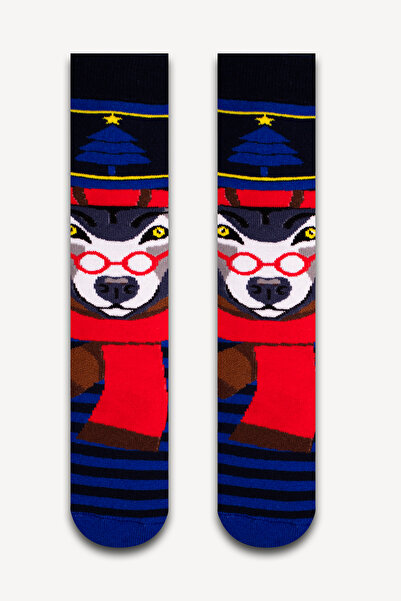 Neşeli Çoraplar Noel Kurt Havlu Çorap