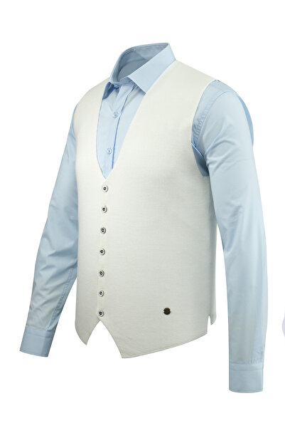 Çizgi Triko Men's Buttoned Sports / Regular Knitwear Knitted Sleeveless Vest - 4241Ls