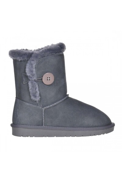 CGM Genuine leather boots with fur lining, button closure
