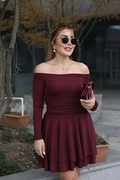 QİMYA BUTİK BUKETLİ Fusta subțire din țesătură scuba pentru femei, cu două st...