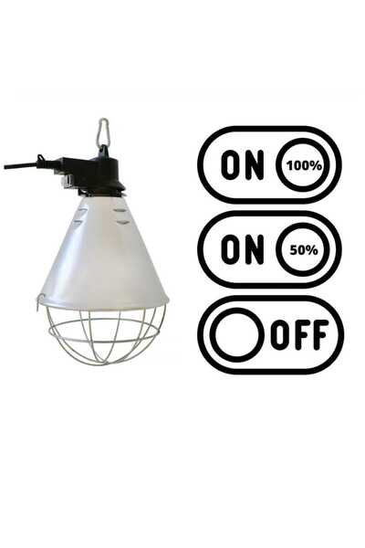 dealshopromania Suport pentru lampă cușcă pentru animale cu cablu de 2,5 metri - 3 setări de reglare