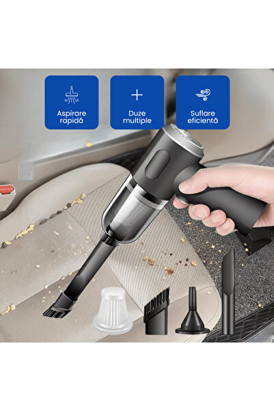 OferteTop 3-in-1 Cordless Car Vacuum Cleaner With Blowing Function And 3 Versatile Nozzles