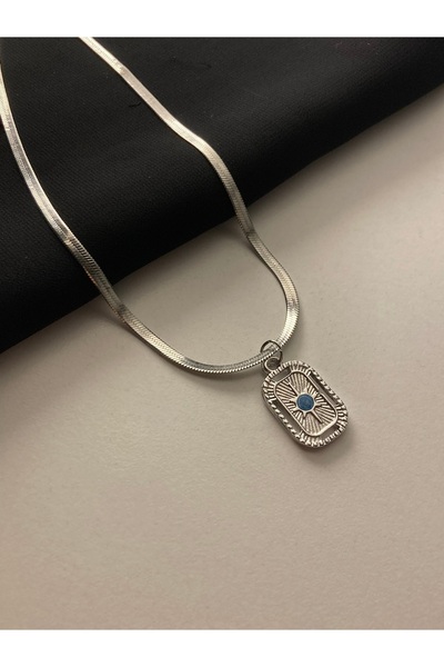 PURE BERRY İTALYAN GÜMÜŞ PUSULA %100 ÇELİK KARARMAZ GÜMÜŞ KOLYE