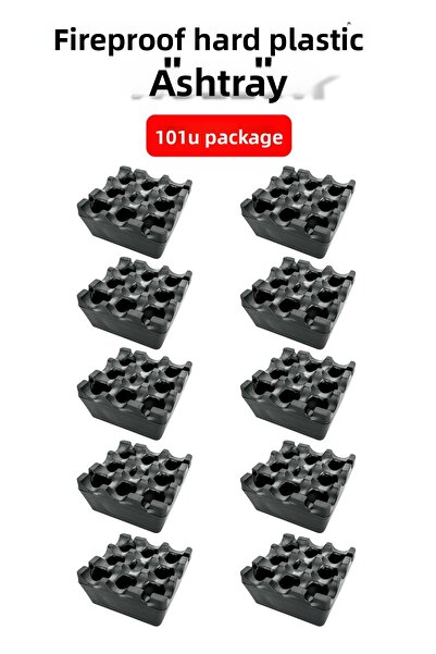 ZEDplast Fireproof Hard Plastic Ashtray-10 Pack
