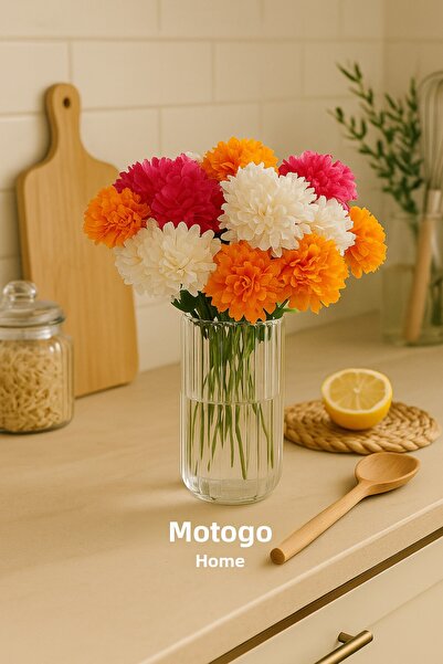 Mottogo باقة زهور اصطناعية من إنيرجي بوكيت - ترتيب من 20 زهرة أقحوان