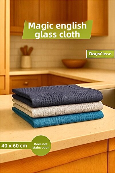 DaysClean قطعة قماش تنظيف من الألياف الدقيقة مكونة من 3 قطع |   قطعة قماش لتن...