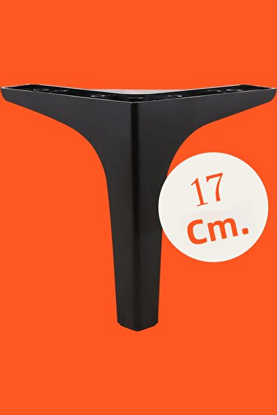 MH MiniHediye Luxury Furniture Sofa Tv Unit Console Seat Leg 17 cm Black Legs 4 Pieces