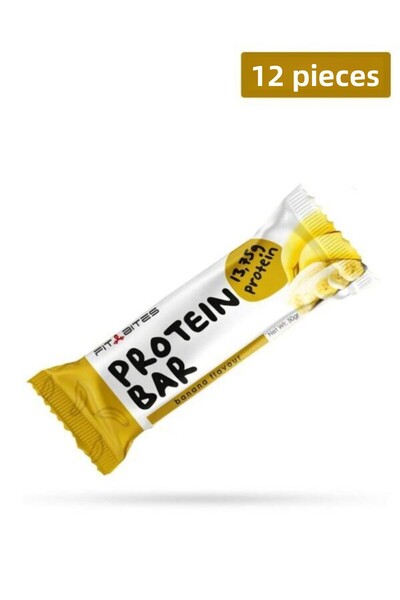 Fit Bites بروتين بار 50 جرام 12 قطعة بنكهة الموز