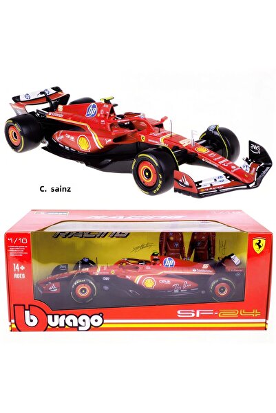 BBURAGO 1:18 2024 F1 Ferrari Sf24 # 55 Carlos Sainz Formula 1 Racing Model