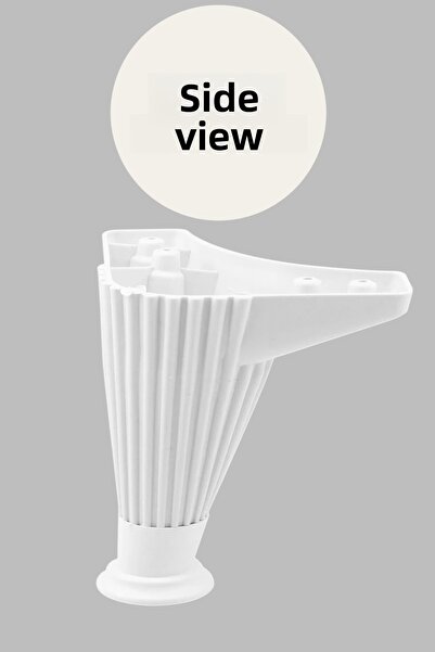 MH MiniHediye Furniture Sofa Armchair Tv Unit Pouf Leg 12 cm White Base Leg Feet