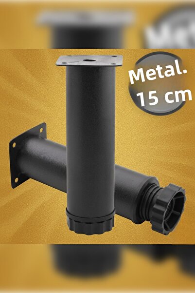 MH MiniHediye Maple Adjustable Metal 15 cm Black Furniture Sofa Armchair Base Riser Support Leg Feet