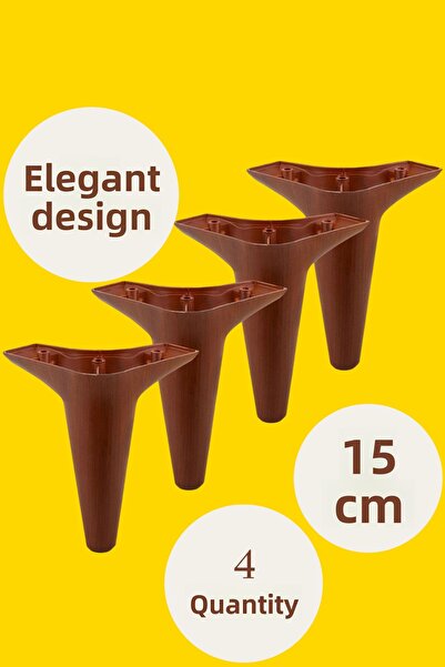 MH MiniHediye Aspen Luxury Furniture Sofa Armchair Tv Unit Plinth Leg Feet 15 cm Wooden Patterned Leg (4 Pcs)