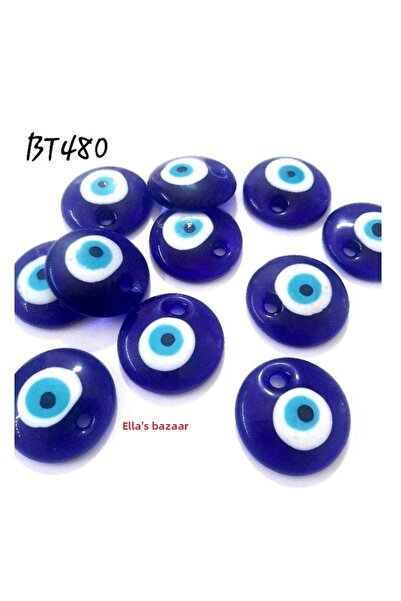 ella'nın çarşısı قطعتان من خرزة عين الشر الزجاجية مقاس 5 سم، زخرفة شجرة عين ا...