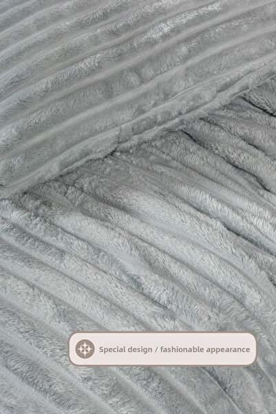 Elart Mateo Blanket Set Single Wellsoft 2 Pieces (180X240 cm) Gray