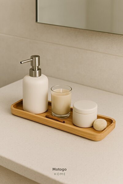 Mottogo Bamboo Coaster - Serving Plate – 32.5 × 11.5× 1.5 cm