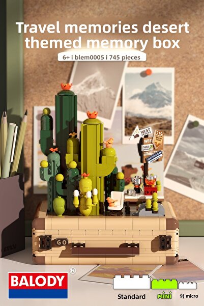balody Travel Memories Desert-Themed Memory Box – Building Block Set 745 Pieces