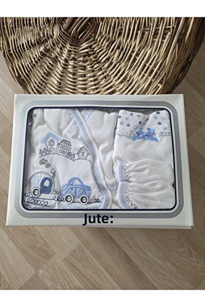 Juuta طقم ملابس أطفال مطرز من 5 قطع - طقم أطفال لطيف ومريح