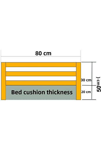 Tiydem Wooden Bed Safety Guardrail Baby Kids Bed Protection Barrier Crib Railing 80cm -50Cm
