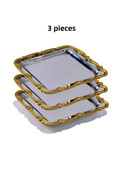EVSTYLE 3-Piece Vine Tray - Stainless Steel