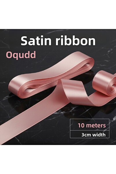 hdcw 10 Meters - 3 cm Satin Ribbon, Decoration, Party, Wedding, Invitation, Packaging, Decoration